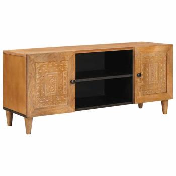ARDEBO.de - TV-Schränk Hellbraun 105 x 33 x 46 cm massives Mangoholz