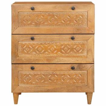 Sideboard Hellbraun 60 x 33 x 75 cm massives Mangoholz