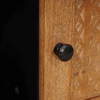 Couchtisch mit Tür Hellbraun 80 x 50 x 40 cm massives Mangoholz