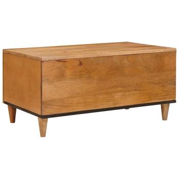 Couchtisch mit Tür Hellbraun 80 x 50 x 40 cm massives Mangoholz