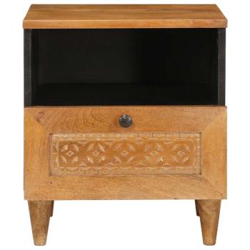 Nachttisch 2 pcs Hellbraun 40 x 33 x 46 cm massives Mangoholz