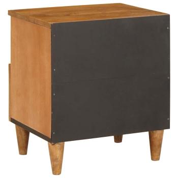 Nachttisch 2 pcs Hellbraun 40 x 33 x 46 cm massives Mangoholz