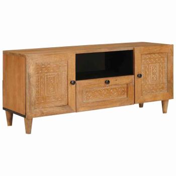 ARDEBO.de - TV-Schränk Hellbraun 105 x 33 x 46 cm massives Mangoholz