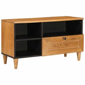 ARDEBO.de - TV-Schränk Hellbraun 80 x 33 x 46 cm massives Mangoholz