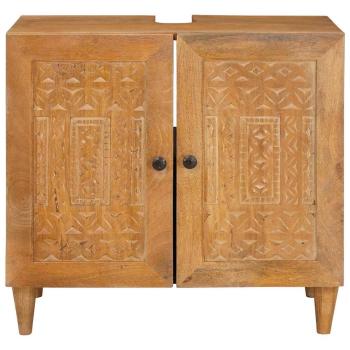 Badezimmer Schrank Wandmontiert Hellbraun 62 x 33 x 58 cm