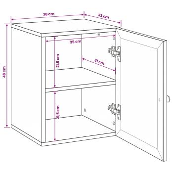 Badezimmerschrank Hellbraun 38 x 33 x 48 cm Holzwerkstoff