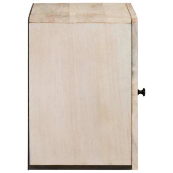 Badezimmer Schrank Weiß 38 x 33,5 x 160 cm Massives Mango Holz