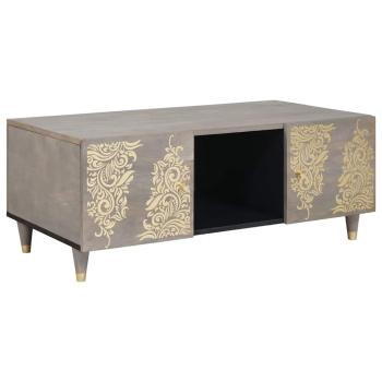 ARDEBO.de - Couchtisch Grau 100 x 54 x 40 cm massives Mangoholz