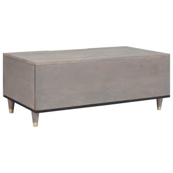 Couchtisch Grau 100 x 54 x 40 cm massives Mangoholz