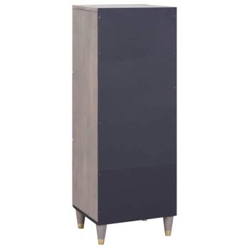 Hochboard Grau und Gold 40 x 33,5 x 110 cm Massivholz Mango