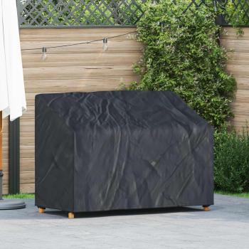 ARDEBO.de - Abdeckung für Gartenbank Schwarz 134 x 70 x 65 / 94 cm 210D Stoff