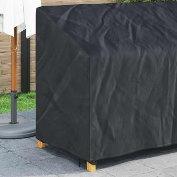 Abdeckung für Gartenbank Schwarz 165 x 70 x 65 / 94 cm 210D Stoff