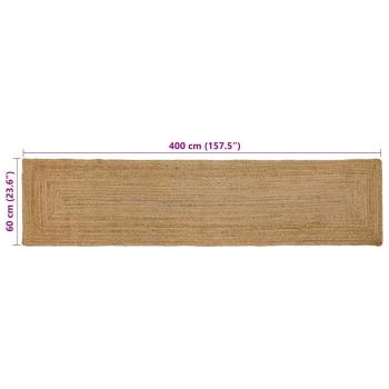 Teppich Beige 60 x 400 cm Jute