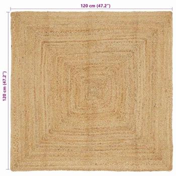 Teppich Beige 120 x 120 cm Jute