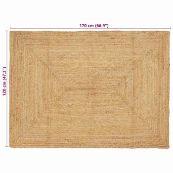 Teppich Beige 120 x 170 cm Jute