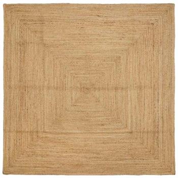 ARDEBO.de - Teppich Beige 200 x 200 cm Jute