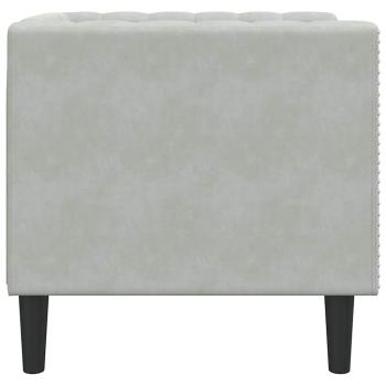 Chesterfield Sofa Stuhl Hellgrau 71 x 74.5 x 70.5 cm Samt