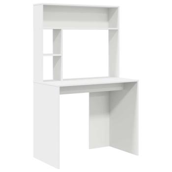 Schreibtisch mit Regal Weiß 91 x 50 x 149 cm Holzwerkstoff