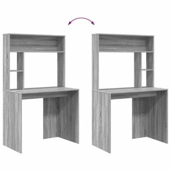 Schreibtisch Grau Sonoma 91 x 50 x 149 cm Holzwerkstoff