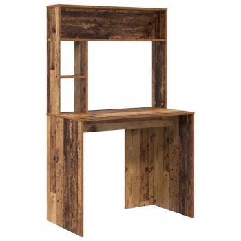 Schreibtisch mit Regal Altholz 91 x 50 x 149 cm Holzwerkstoff