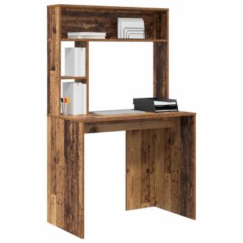 Schreibtisch mit Regal Altholz 91 x 50 x 149 cm Holzwerkstoff
