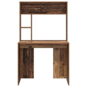 Schreibtisch mit Regal Altholz 91 x 50 x 149 cm Holzwerkstoff