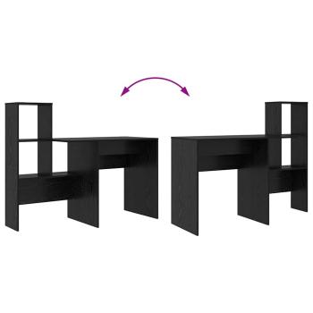 Schreibtisch Schwarze Eiche 131,5 x 50 x 106,5 cm Holzwerkstoff