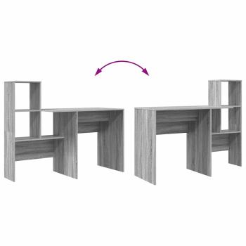 Schreibtisch Grau Sonoma 131,5 x 50 x 106,5 cm Holzwerkstoff