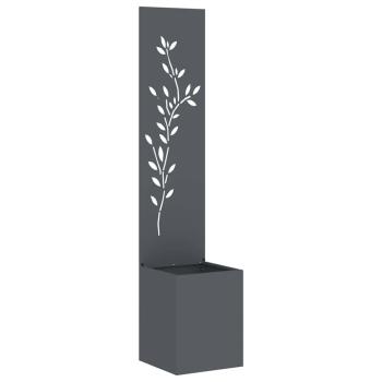 Garten Sichtschutz-Leinwand Floral Anthrazit 32 x 140 cm