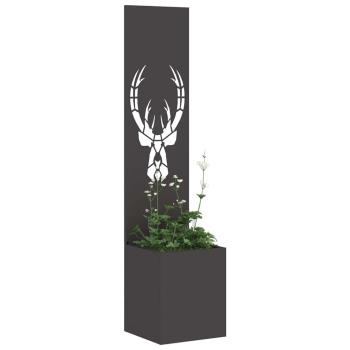 Garten Sichtschutz-Leinwand Tiermuster Schwarz 32 x 140 cm