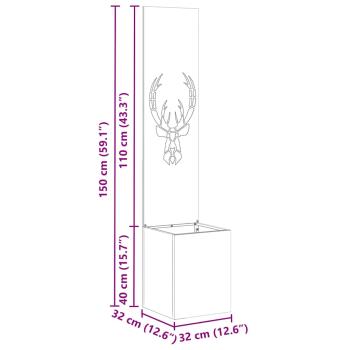 Garten Sichtschutz-Leinwand Tiermuster Olivgrün 32 x 140 cm