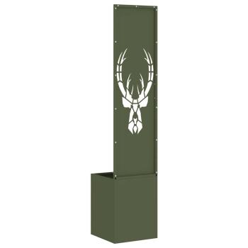 Garten Sichtschutz-Leinwand Tiermuster Olivgrün 32 x 140 cm