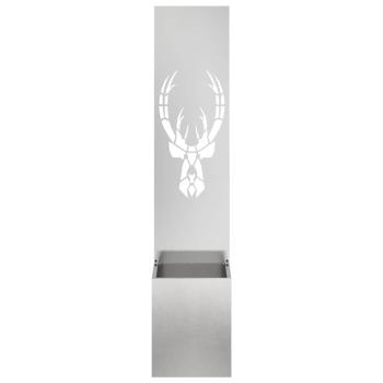 Garten Sichtschutz-Leinwand Silber 32 x 140 cm Edelstahl