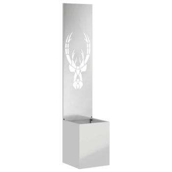 Garten Sichtschutz-Leinwand Silber 32 x 140 cm Verzinkter Stahl