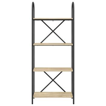 Bücherregal 4 Ebenen 60 x 30 x 146 cm Holzwerkstoff