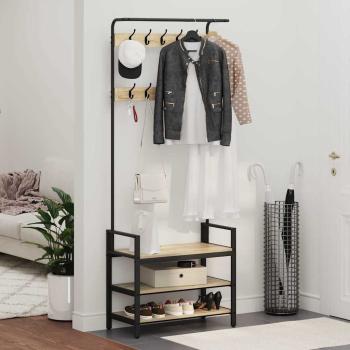 Kleiderständer Sonoma Eiche 75 x 34 x 184 cm Holzwerkstoff