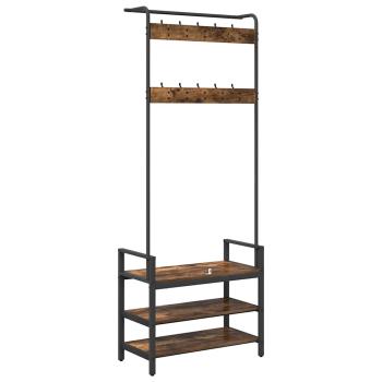 Kleiderständer Räuchereiche 75 x 34 x 184 cm Holzwerkstoff