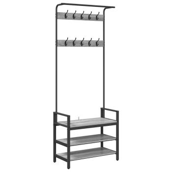 Kleiderständer Grau Sonoma 75 x 34 x 184 cm Holzwerkstoff