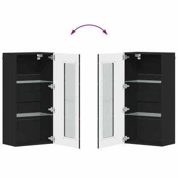 Wandmontierter Schrank Schwarz 55 x 29 x 100 cm Holzwerkstoff