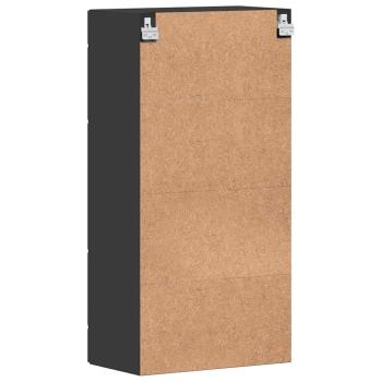 Wandmontierter Schrank Schwarz 55 x 29 x 100 cm Holzwerkstoff