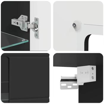 Wandmontierter Schrank Schwarz 55 x 29 x 100 cm Holzwerkstoff