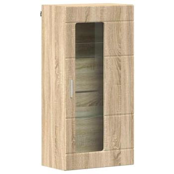 Wandmontierter Schrank mit Regal Sonoma Eiche 55 x 29 x 100 cm