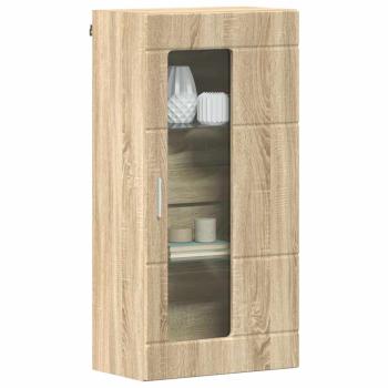 Wandmontierter Schrank mit Regal Sonoma Eiche 55 x 29 x 100 cm