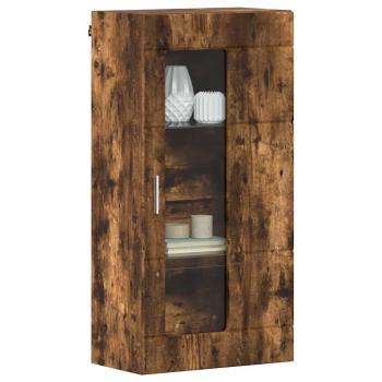 Wandmontierter Schrank mit Regal Räuchereiche 55 x 29 x 100 cm