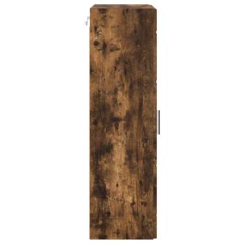 Wandmontierter Schrank mit Regal Räuchereiche 55 x 29 x 100 cm