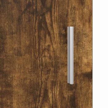 Wandmontierter Schrank mit Regal Räuchereiche 55 x 29 x 100 cm