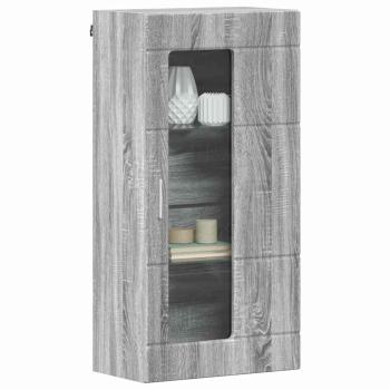 Wandmontierter Schrank mit Regal Grau Sonoma 55 x 29 x 100 cm