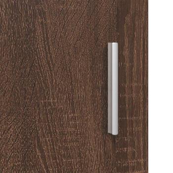 Wandmontierter Schrank mit Regal Braune Eiche 55 x 29 x 100 cm