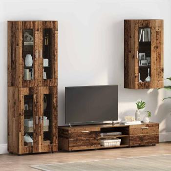 ARDEBO.de - Wandmontierter Schrank Altholz 55 x 29 x 100 cm Holzwerkstoff