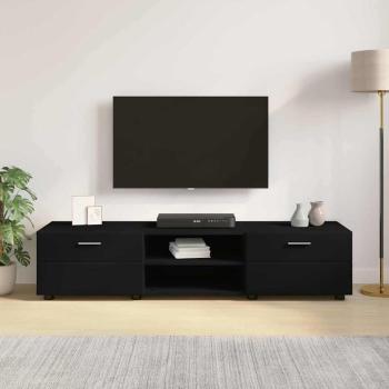 TV-Schränk mit Regal Schwarz 150 x 39 x 30 cm Holzwerkstoff